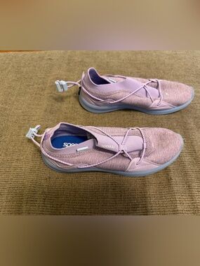 Speedo Lavender Slip-On Knit Sneakers for Women